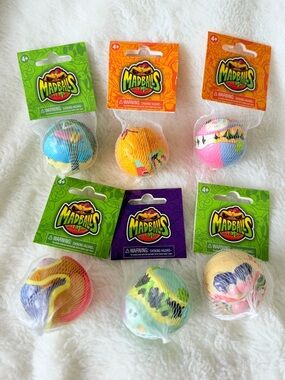 Madballs Minis Lot of 6 - Series 1 Foam Balls - Five Below Gross-Out Toys 80s